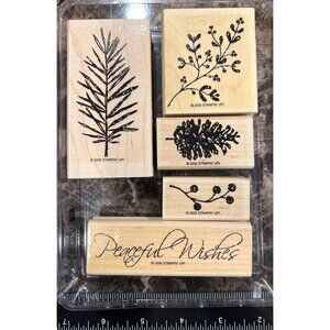Stampin Up! Peaceful Wishes Wood-Mounted Rubber Stamp Set 2006 Holiday